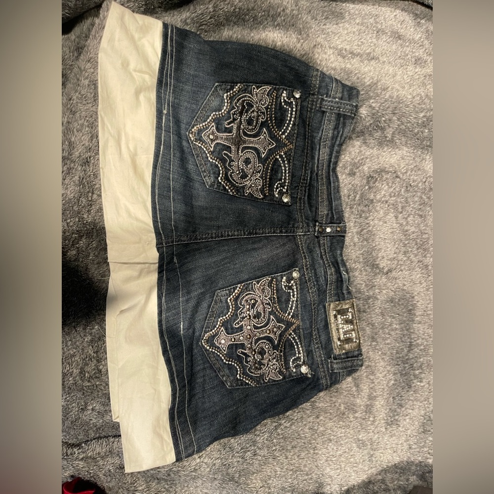 Adorable 2000 y2k jean mini skirt